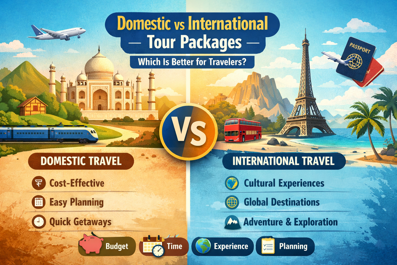 Domestic vs international tour packages
